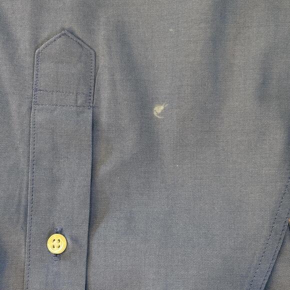 Brooks Brothers Regent 1818 dress shirt, blue cotton, 17-2/3 —‎ flaws - Picture 3 of 5